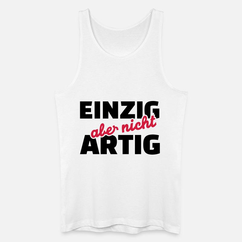 Einzig aber nicht artig - Männer Bio Tank Top - Weiß