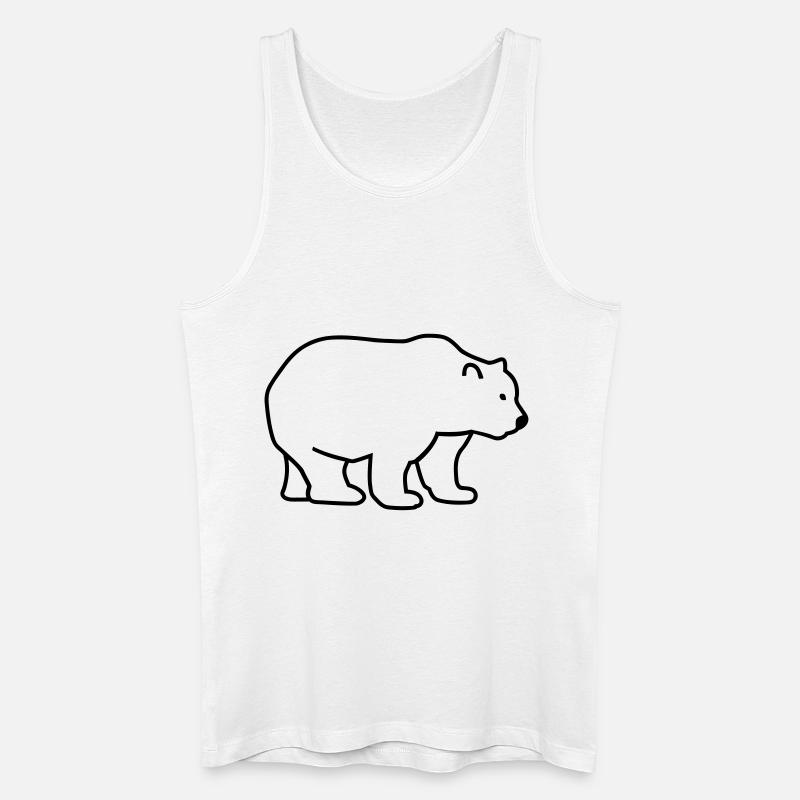 Bär - Männer Bio Tank Top - Weiß