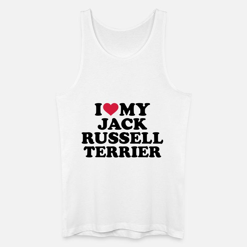 Jack Russell - Männer Bio Tank Top - Weiß