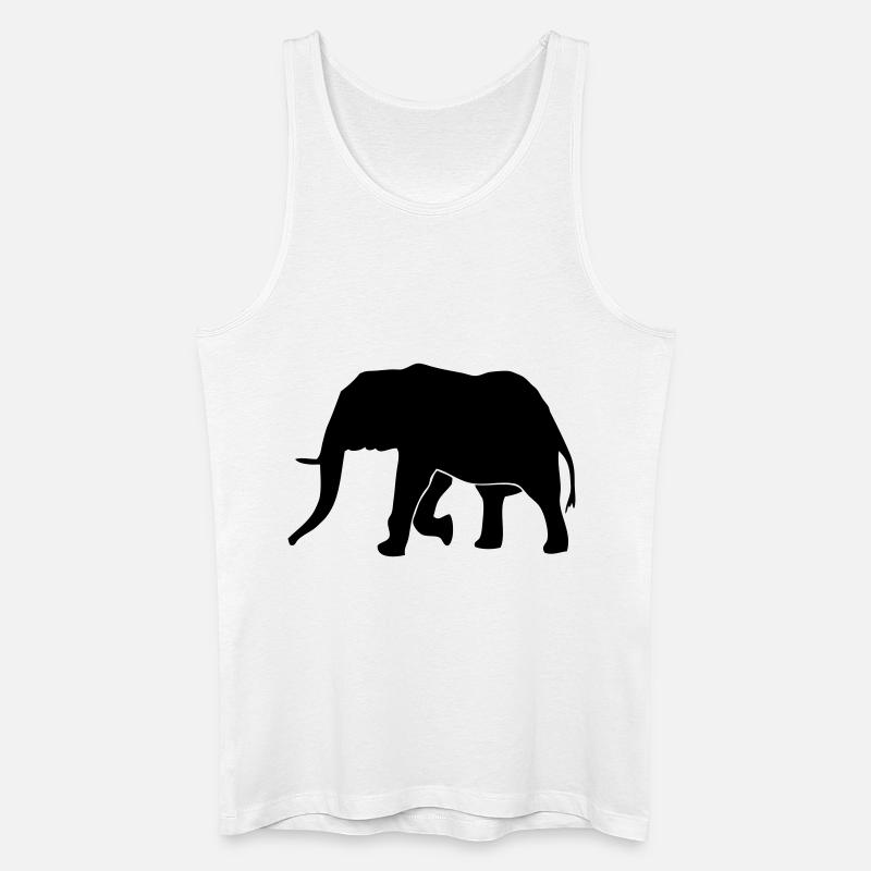 Elefant - Elephant - Männer Bio Tank Top - Weiß