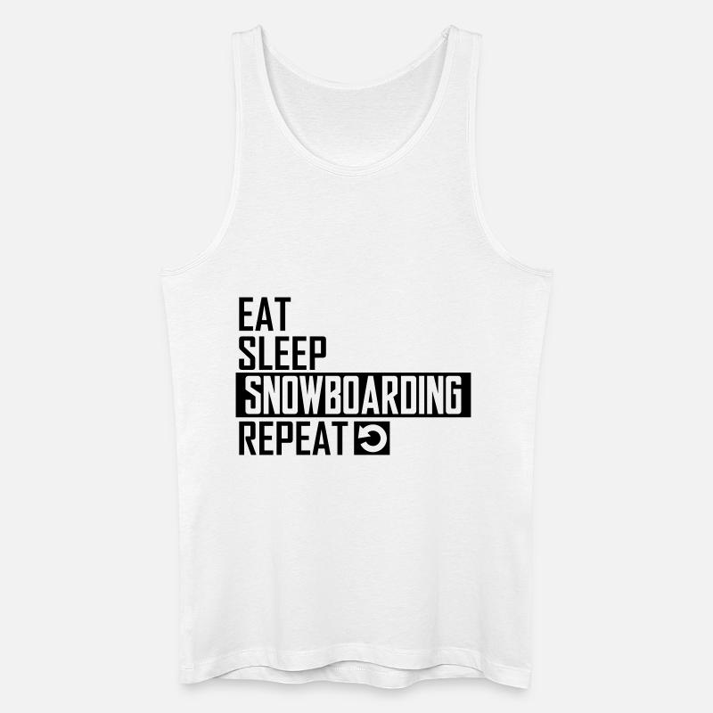 eat sleep snowboarding - Männer Bio Tank Top - Weiß
