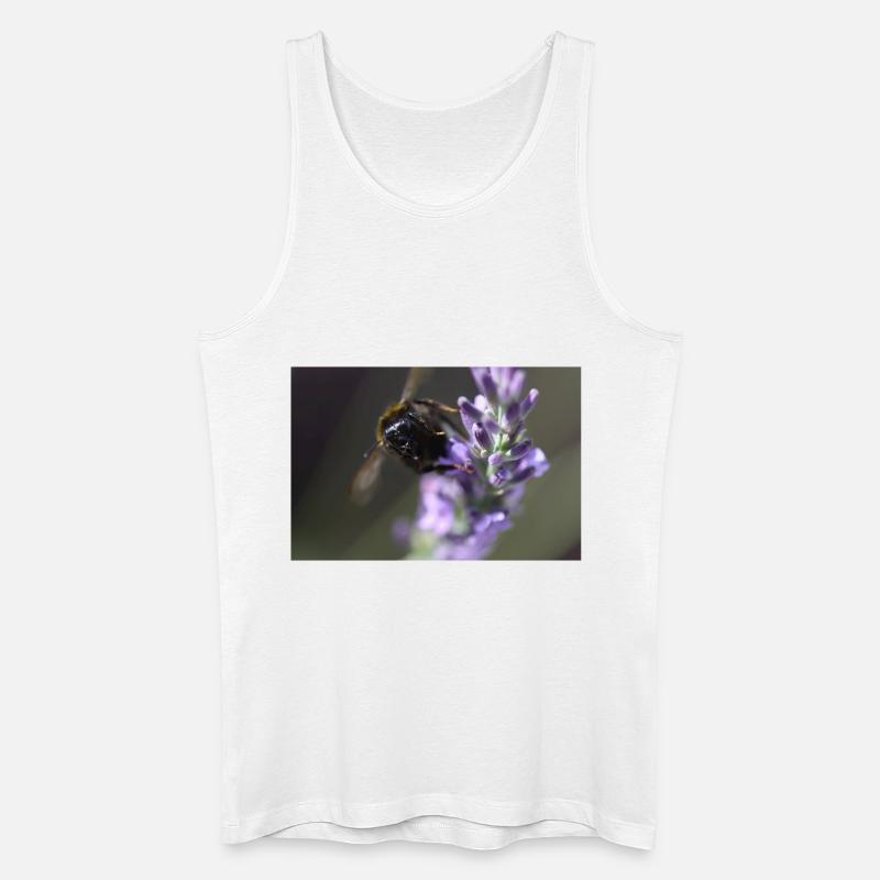 Biene lavendel Lavendelblüte - Männer Bio Tank Top - Weiß