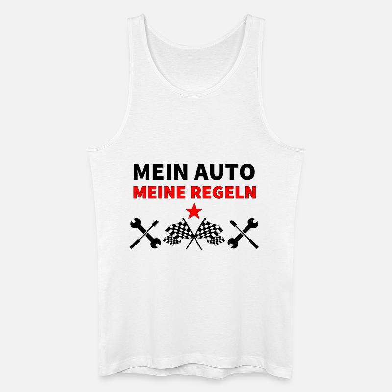 Auto - Männer Bio Tank Top - Weiß