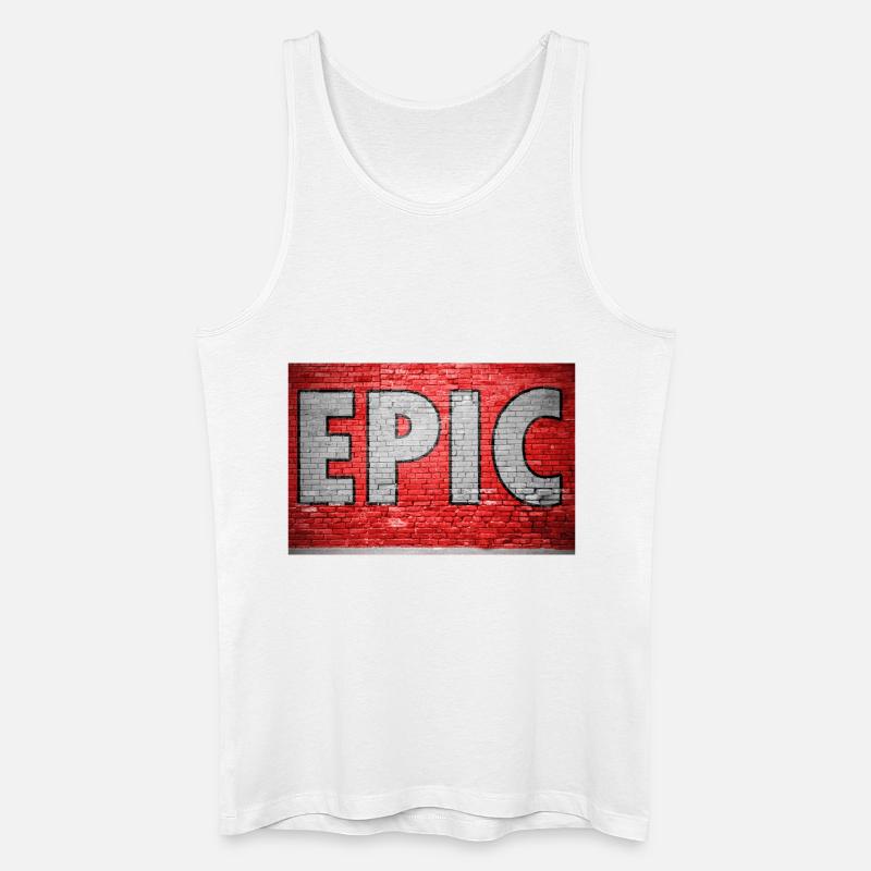 Epic Ziegelsteinmauer Graffiti - Männer Bio Tank Top - Weiß