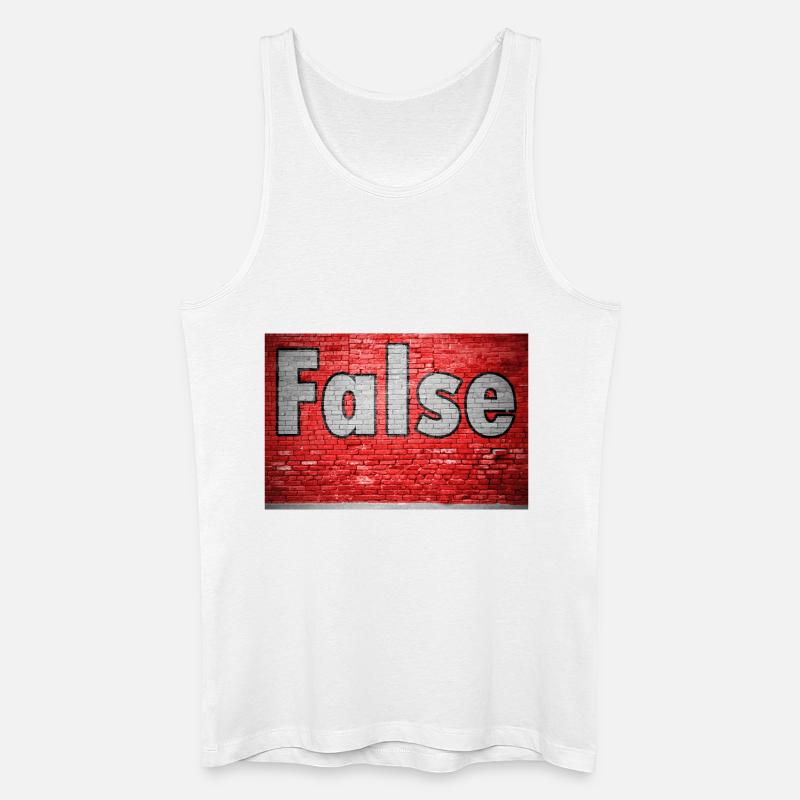 False Ziegelsteinmauer Graffiti - Männer Bio Tank Top - Weiß