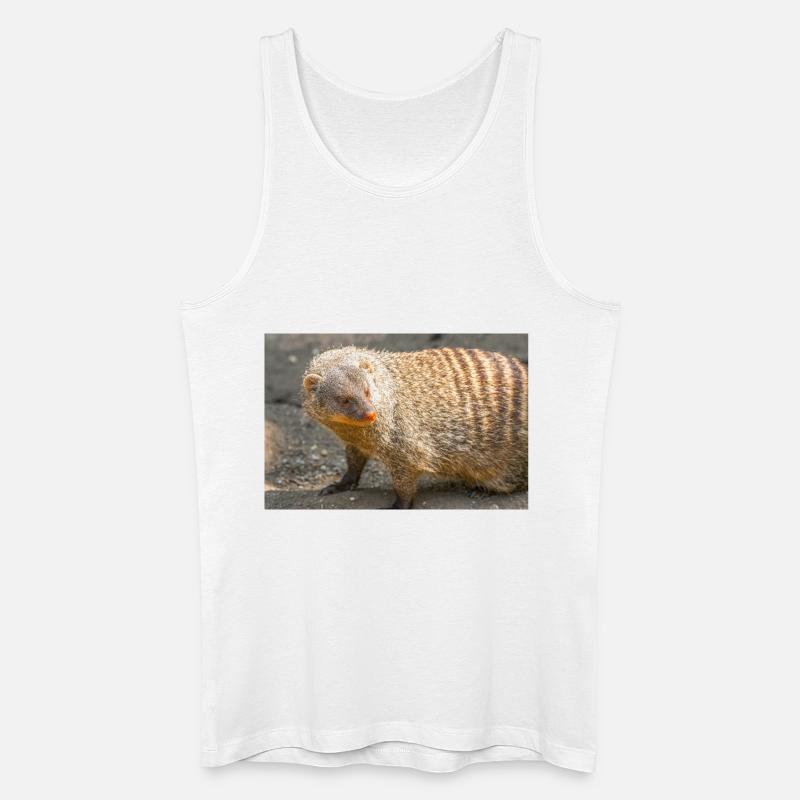 Gebänderte Manguste oder Zebramanguste - Männer Bio Tank Top - Weiß