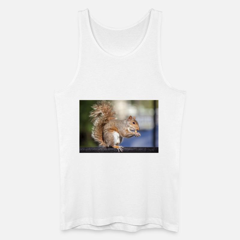 Grauhörnchen essen - Männer Bio Tank Top - Weiß
