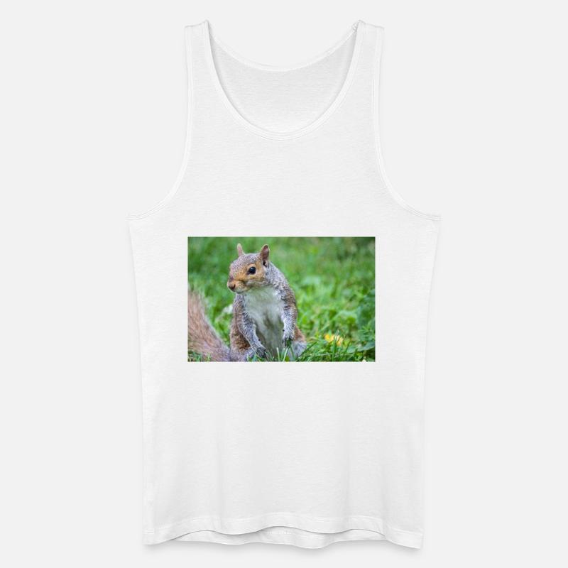 Grauhörnchen Sciurus carolinensis - Männer Bio Tank Top - Weiß