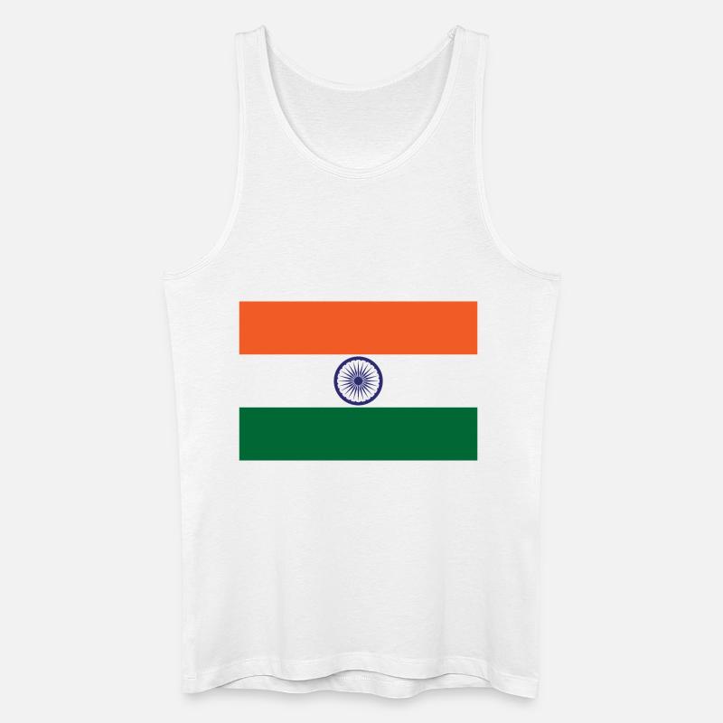 Indien - Männer Bio Tank Top - Weiß