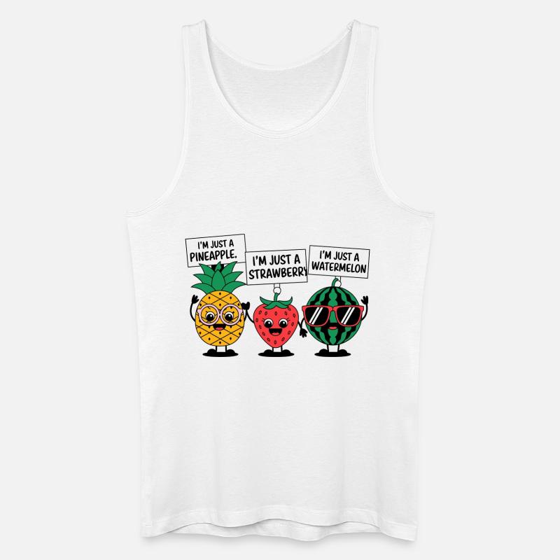 Ich bin nur eine Frucht - Männer Bio Tank Top - Weiß