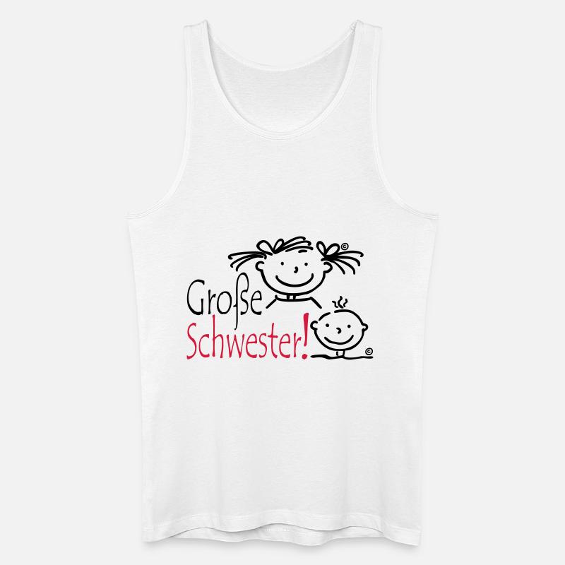 Grosse Schwester - Männer Bio Tank Top - Weiß