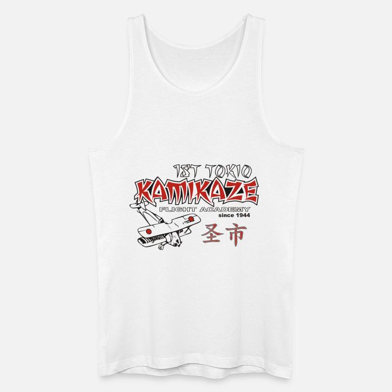 Kamikaze - Männer Bio Tank Top - Weiß