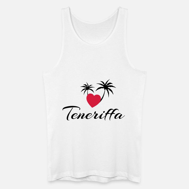 Teneriffa mit Herz - Männer Bio Tank Top - Weiß