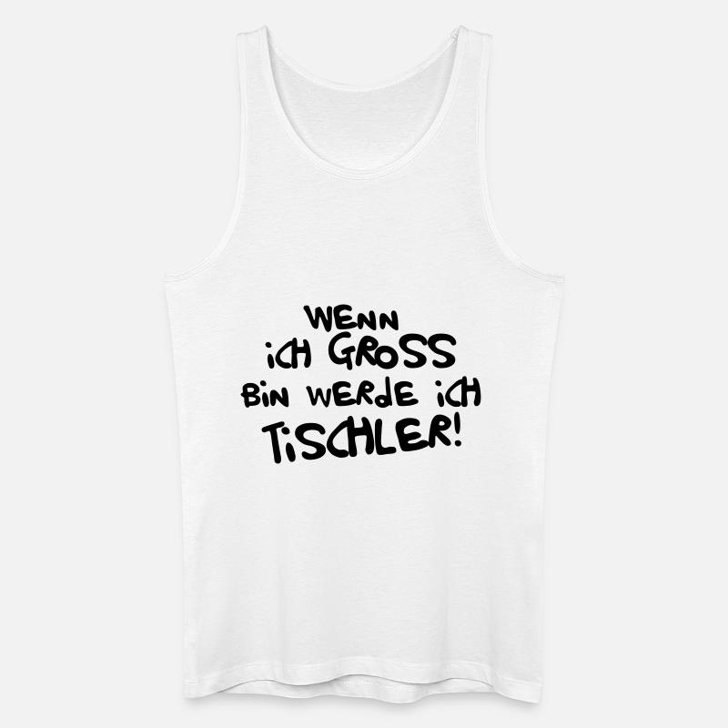 Ich werde Tischler - Männer Bio Tank Top - Weiß