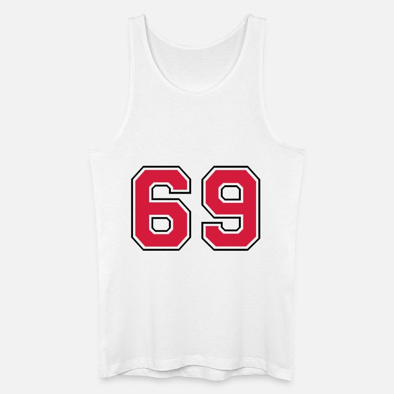 69__f2 - Männer Bio Tank Top - Weiß