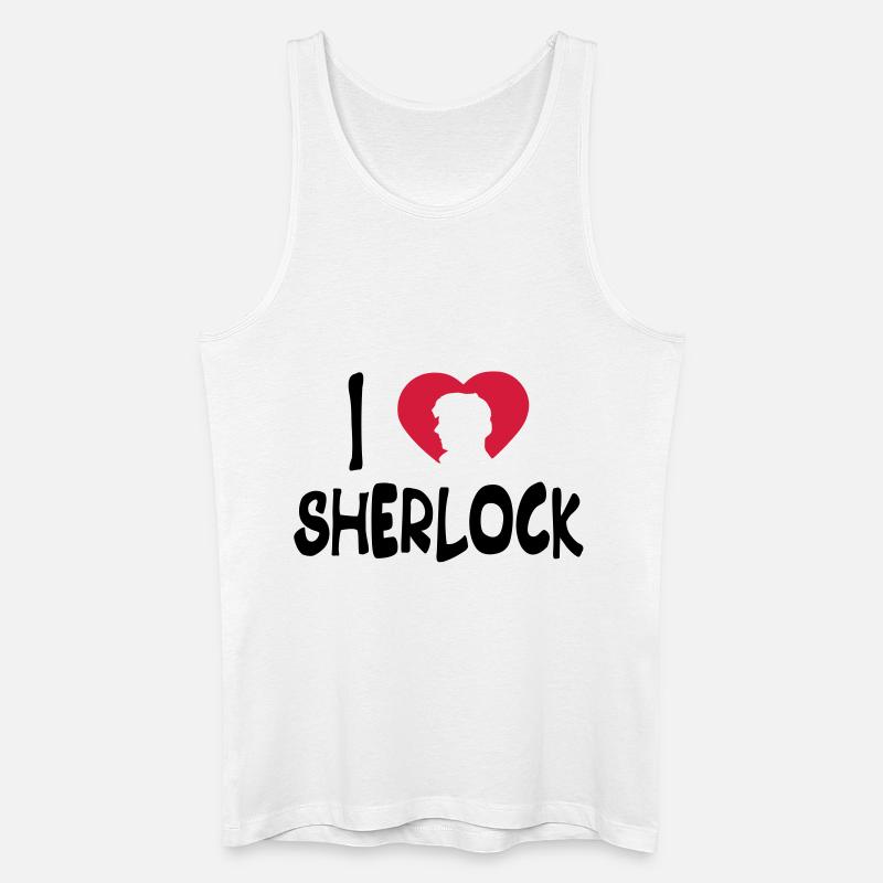 ich liebe sherlock - Männer Bio Tank Top - Weiß