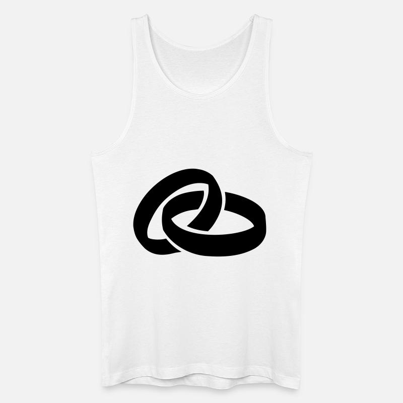 Ringe Hochzeit - Männer Bio Tank Top - Weiß