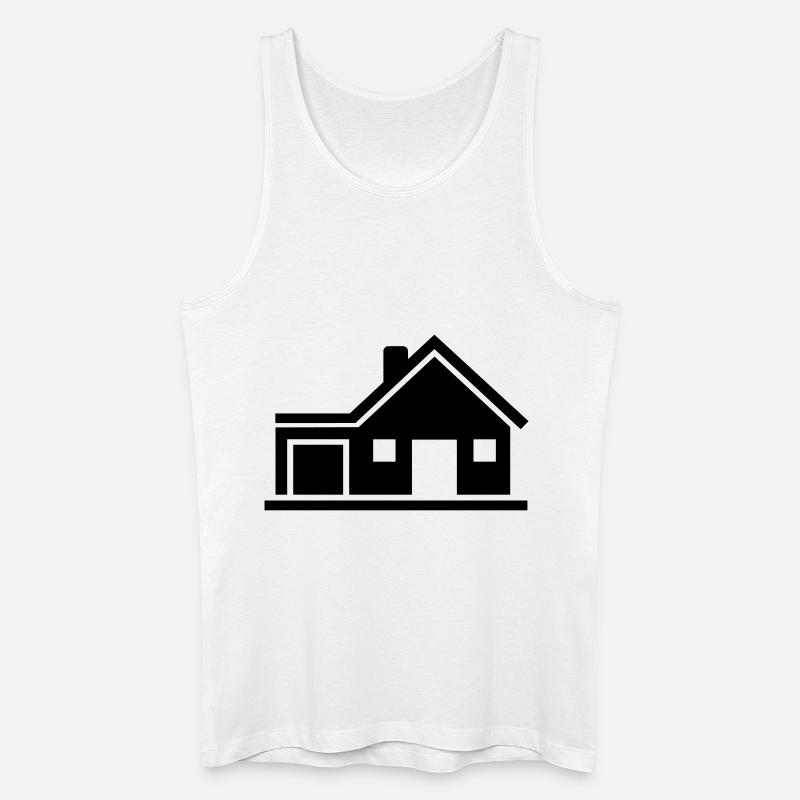 Haus - Männer Bio Tank Top - Weiß
