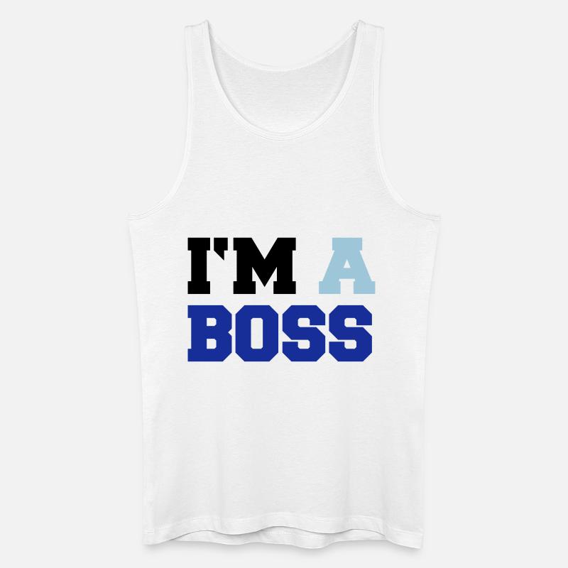 im_a_boss02 - Männer Bio Tank Top - Weiß