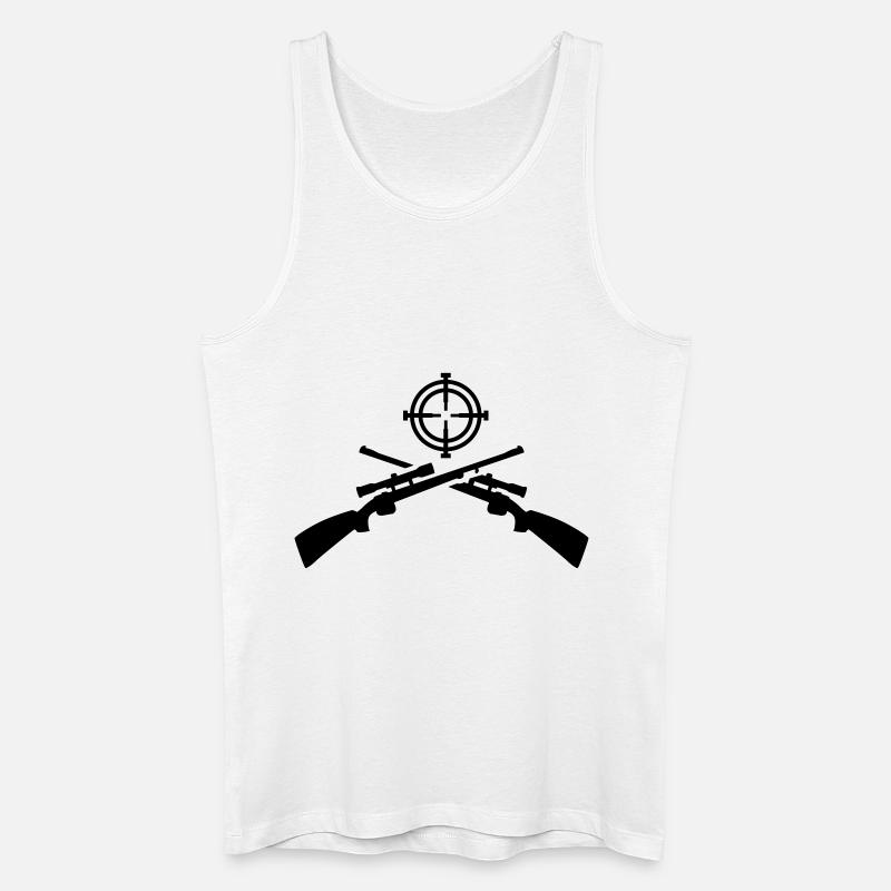 Gewehr - Männer Bio Tank Top - Weiß
