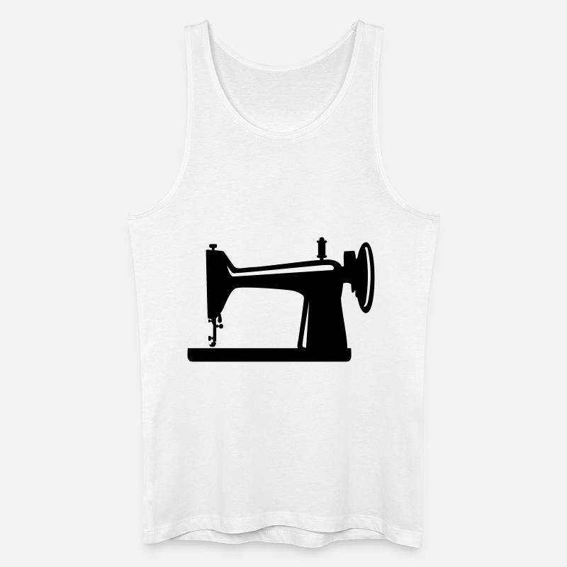 Nähmaschine - Männer Bio Tank Top - Weiß