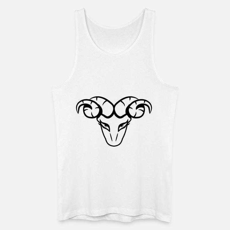 Widder horoskop - Männer Bio Tank Top - Weiß