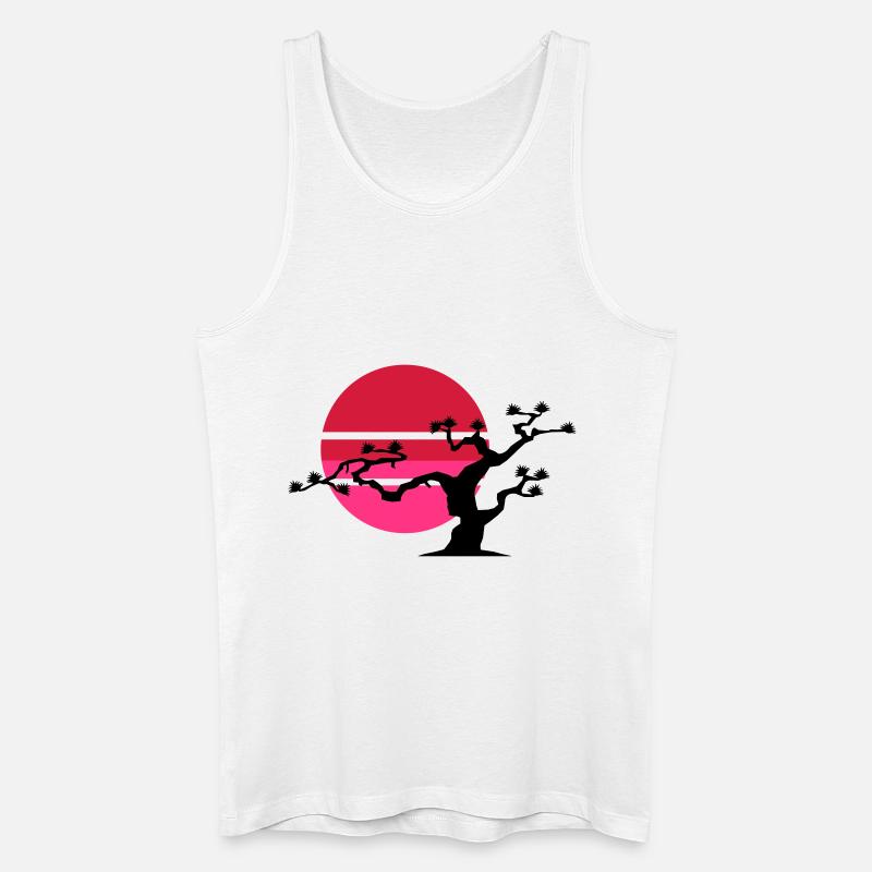 japanischer_baum_2 - Männer Bio Tank Top - Weiß