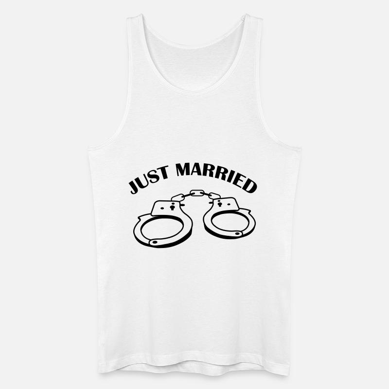 just_married_01 - Männer Bio Tank Top - Weiß