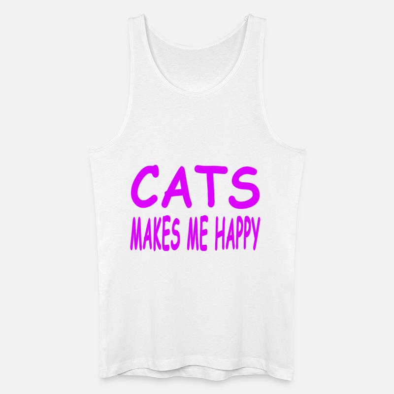 Katzen - Männer Bio Tank Top - Weiß