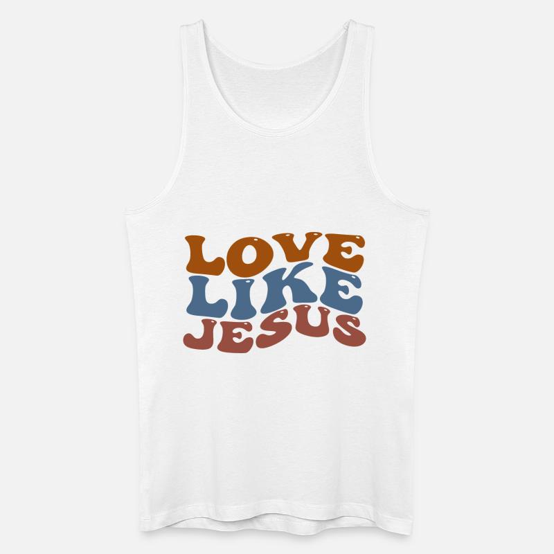 Love Like Jesus - Männer Bio Tank Top - Weiß
