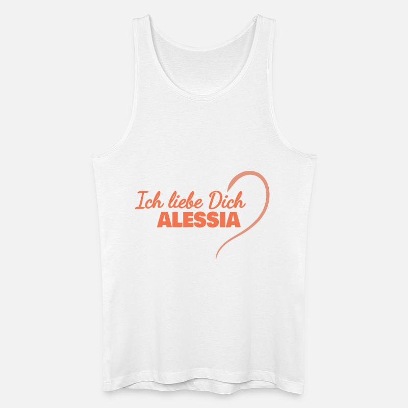 Alessia - Männer Bio Tank Top - Weiß