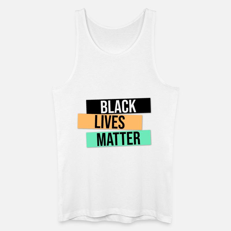 BLM Design Geschenk - Männer Bio Tank Top - Weiß