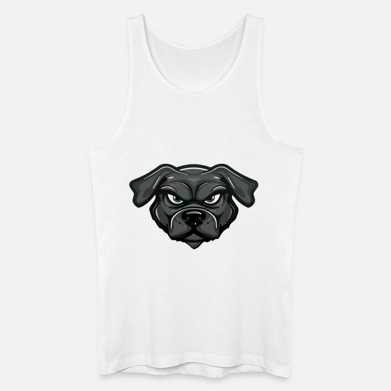 hund comic kopf - Männer Bio Tank Top - Weiß