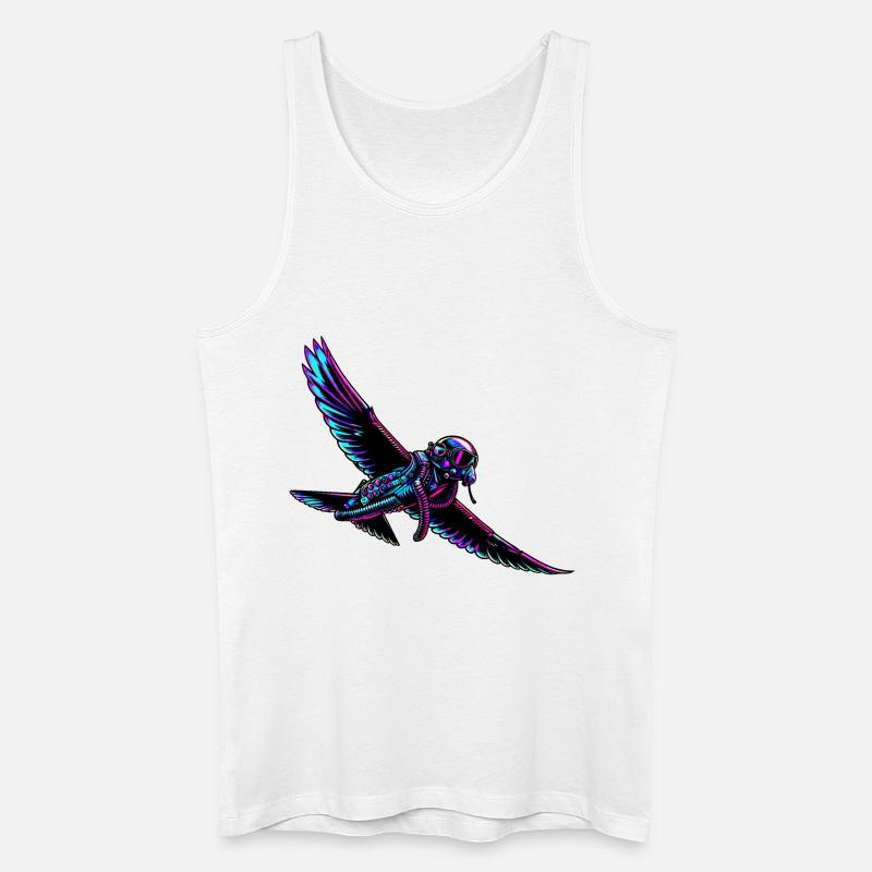 Adler Fighterpilot - Männer Bio Tank Top - Weiß