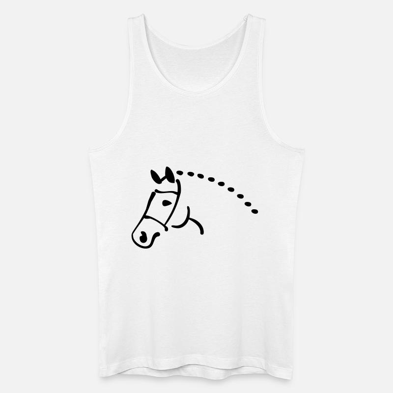 Pferd - Männer Bio Tank Top - Weiß