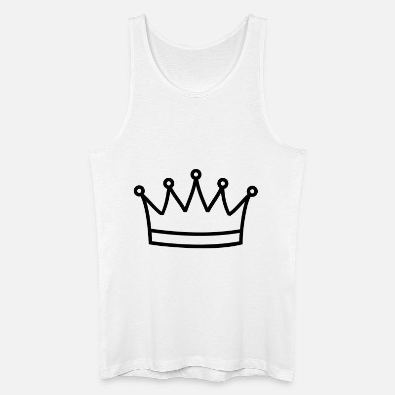 Krone - Männer Bio Tank Top - Weiß