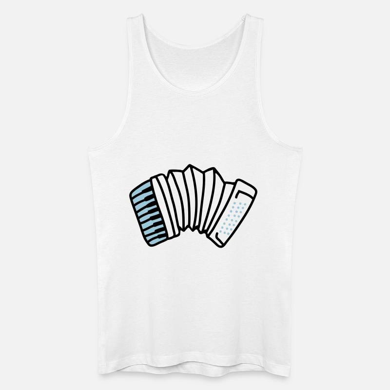Akkordeon - Männer Bio Tank Top - Weiß