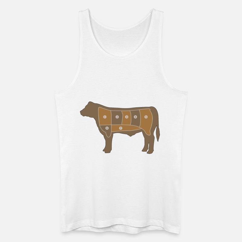 Fleisch Chart - Männer Bio Tank Top - Weiß
