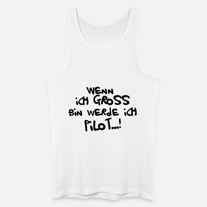 Ich werde Pilot - Männer Bio Tank Top - Weiß