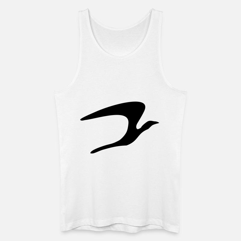 bird_vec_1de - Männer Bio Tank Top - Weiß