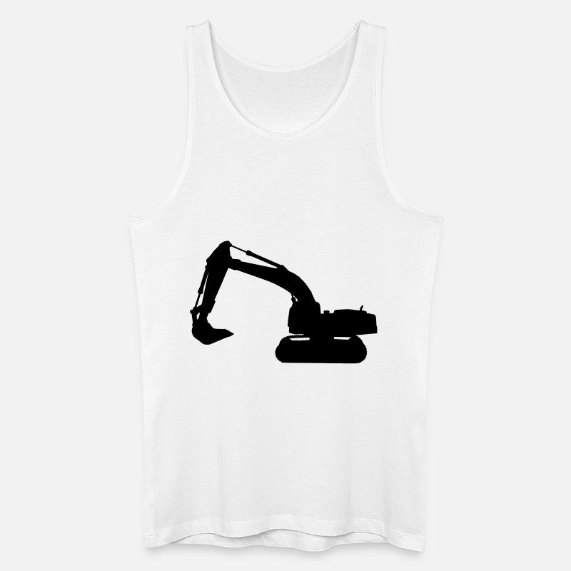 Bagger LKW Baumaschine - Männer Bio Tank Top - Weiß