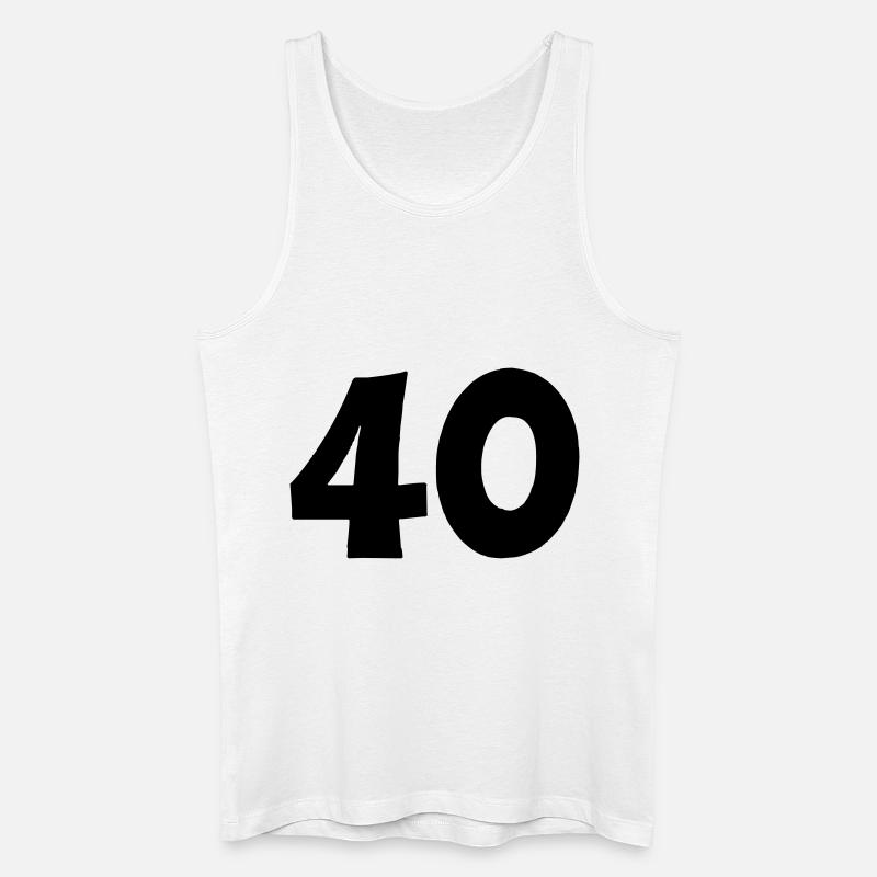 40 - Männer Bio Tank Top - Weiß