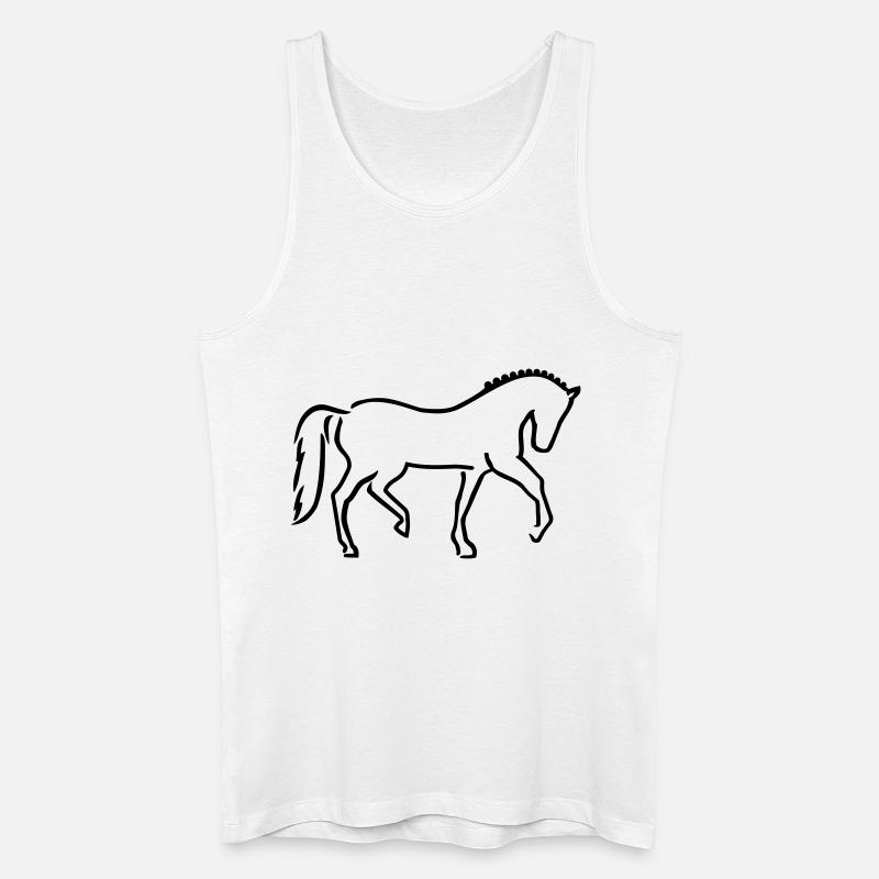 Pferd - Männer Bio Tank Top - Weiß