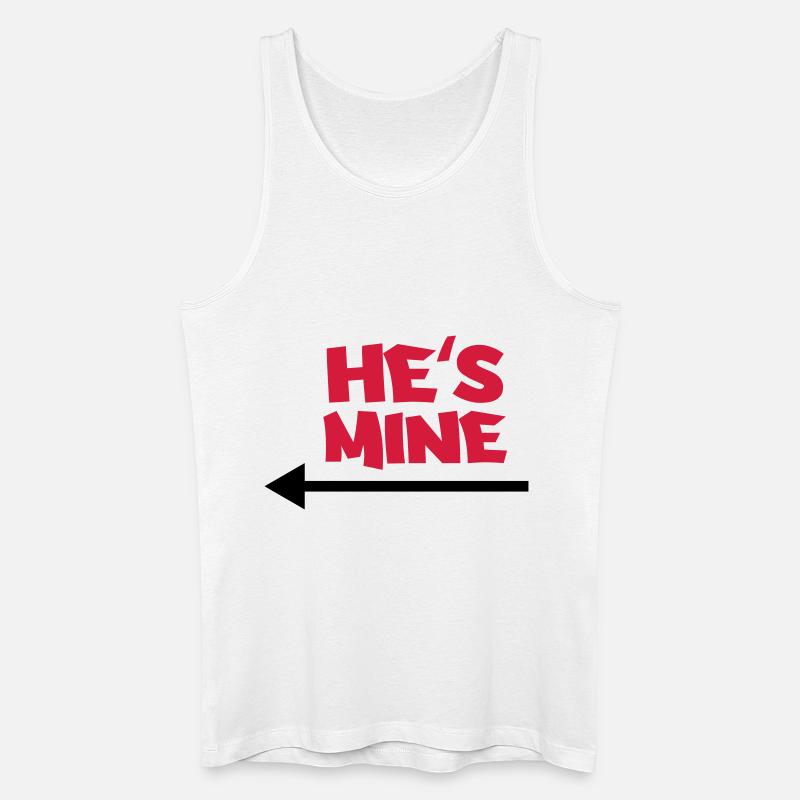 He's mine - Männer Bio Tank Top - Weiß