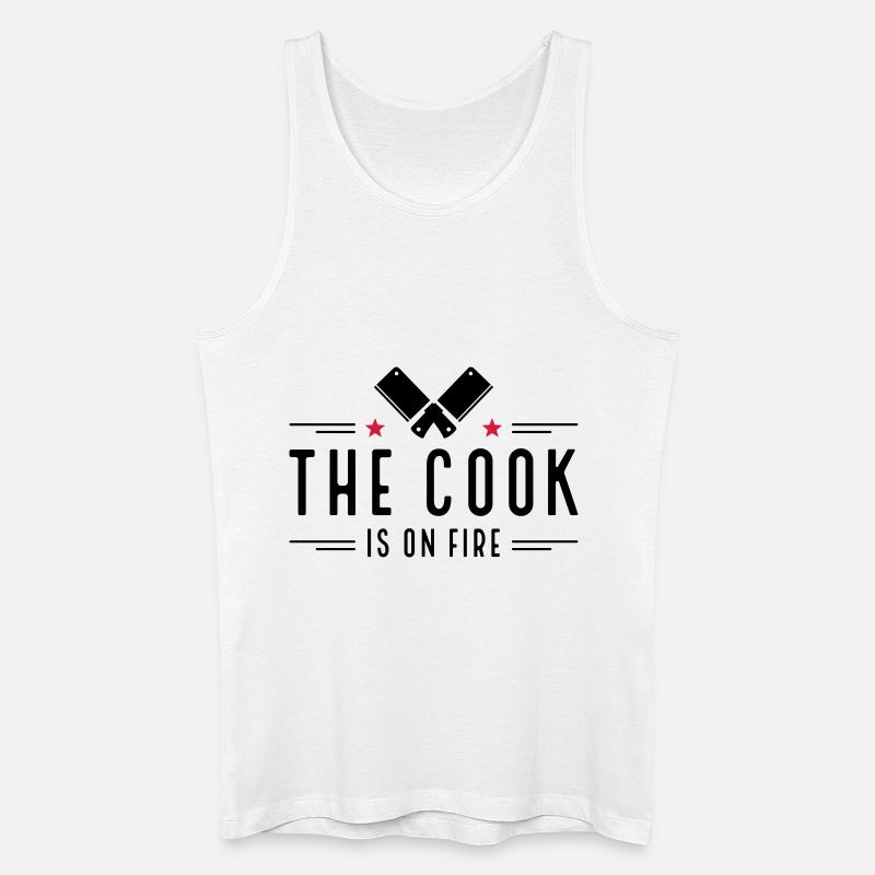 Koch - Männer Bio Tank Top - Weiß