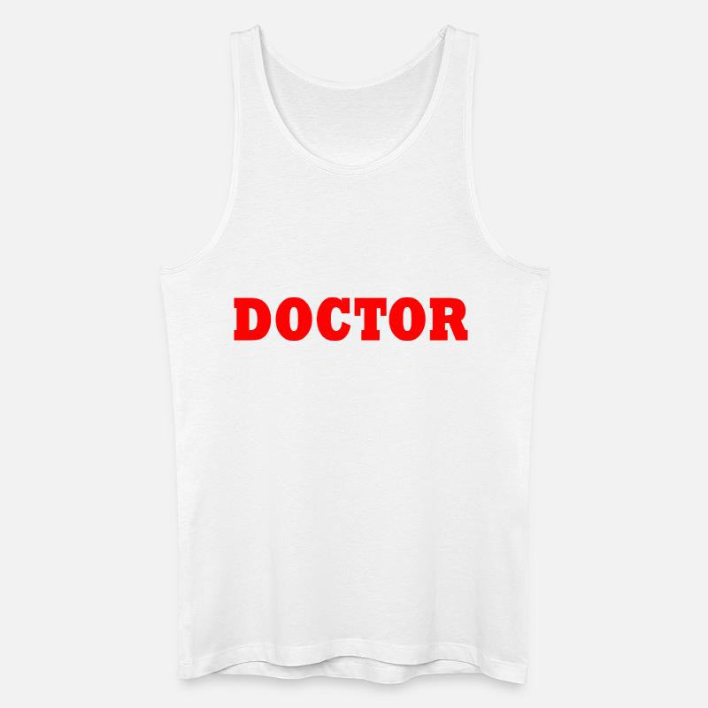 Doktor - Männer Bio Tank Top - Weiß