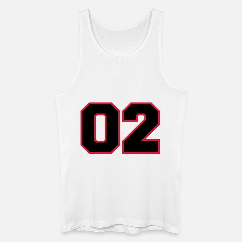 number02 - Männer Bio Tank Top - Weiß