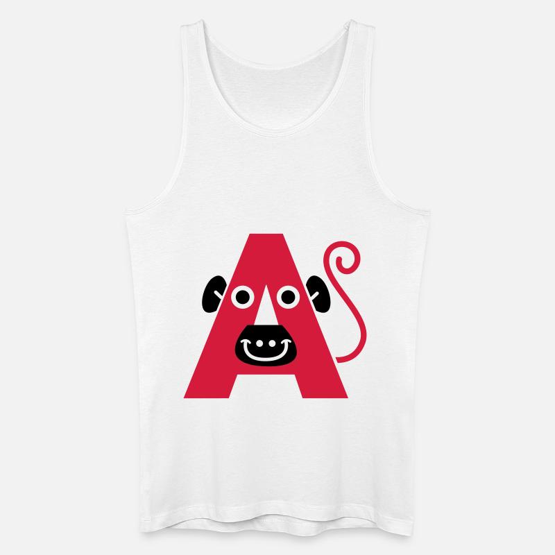 letter a - Männer Bio Tank Top - Weiß