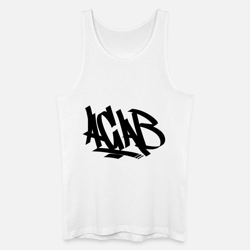 Acab - Männer Bio Tank Top - Weiß