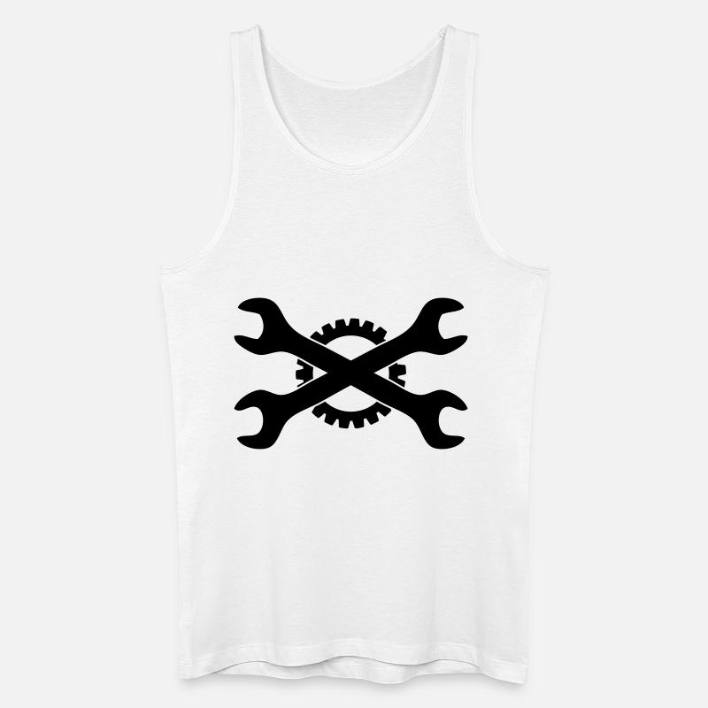 schrauber - Männer Bio Tank Top - Weiß
